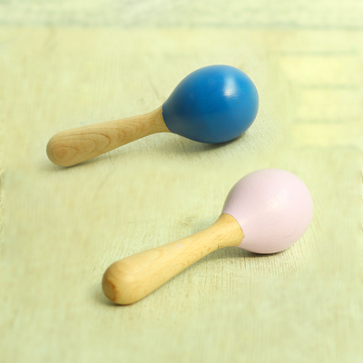 Wooden Baby Rattle | Marcaras | Multicolour