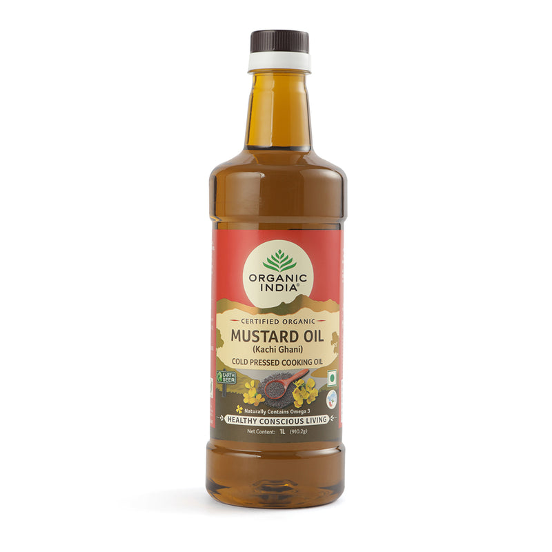 Organic India Mustard Oil | (Kacchi Ghani) | Cold Pressed | 1 L