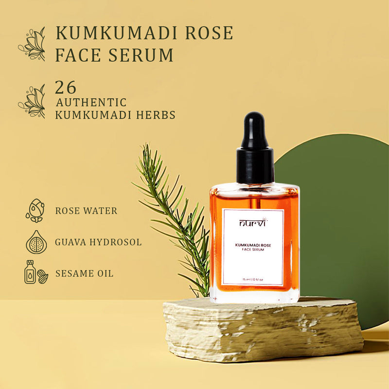 Kumkumadi Rose Face Serum | Rejuvenates Skin | 15 ml