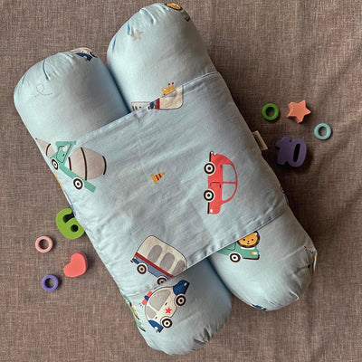 Cotton Baby Pillow | Anti Roll Pillow | Blue