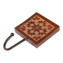 Wooden Wall Hook | Single | Brown | 8 cm