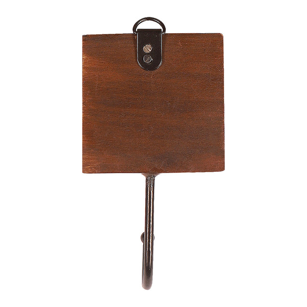 Wooden Wall Hook | Single | Brown | 8 cm