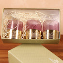 Festive Gifts | Iron Votive Candle Holder | with Purple Glass | Set of 3