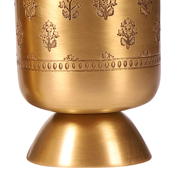 Brass Glass Set | Sharbat Glass | Antique Gold | 250 ml | Set of 2