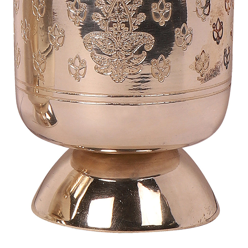 Brass Glass Set | Sharbat Glass | Silver Plated | 250 ml | Set of 2