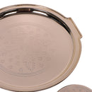 Brass Tray with Coasters | Silver Plated | Set of 3