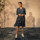 Cotton Short Dress for Women | Indigo