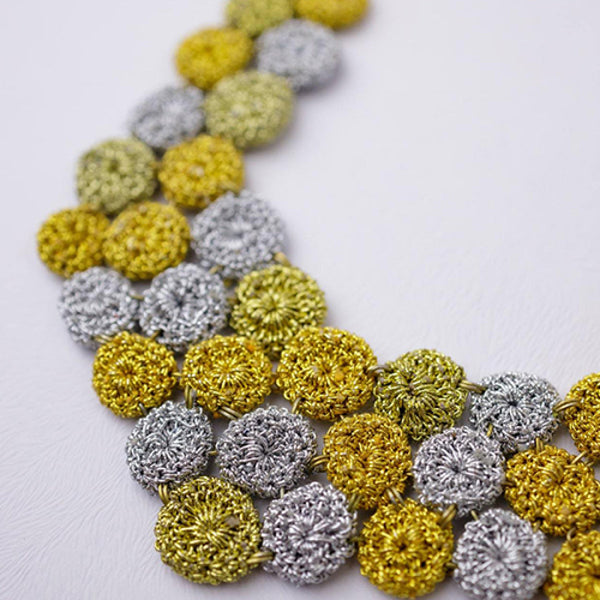 Brass & Cotton Thread Necklace | Gold