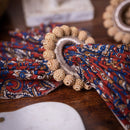 Crochet Napkin Rings | Metallic Thread & Wooden Ring | Brown | Set Of 6