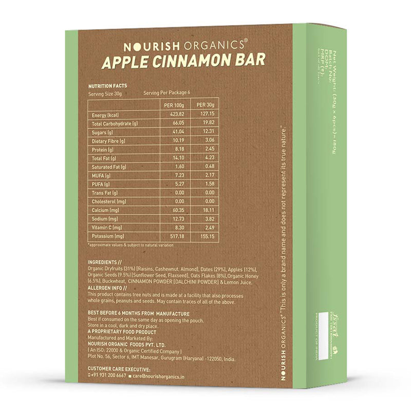 Apple Oats Bar | 180 g | 6 Bars