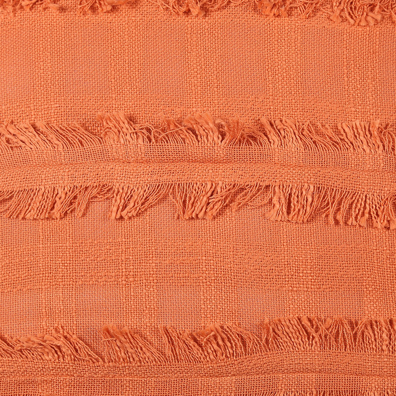 Cotton Cloth Table Napkins | Woven Design | Rust