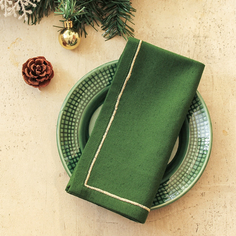 Cotton Table Napkins | Plain | Green