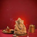 Panchgavya Ganesh Idol | Eco Friendly Ganpati Idol | with Temple Box | Set of 2