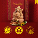 Panchgavya Ganesh Idol | Eco Friendly Ganpati Idol | with Temple Box | Set of 2