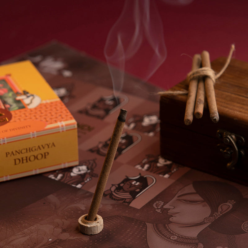 Tulsi Incense Sticks | Panchgavya Agarbatti | Charcoal-Free | 60 Pcs
