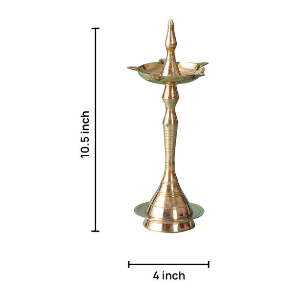 Brass Diya Stand | Golden Finish | Set of 2