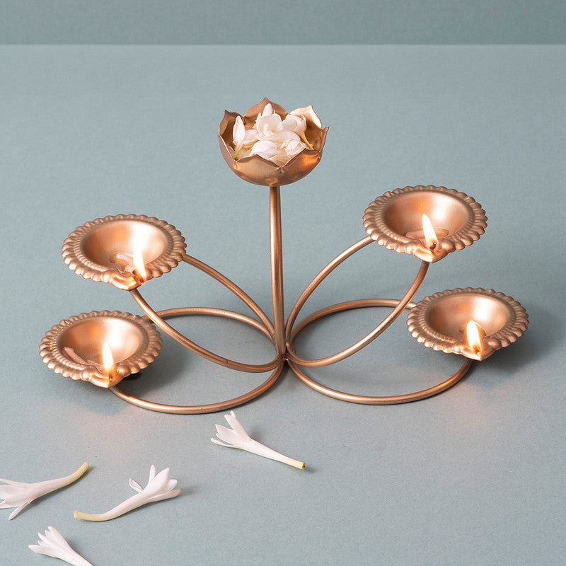 Brass Lotus Urli | Golden