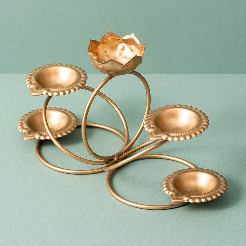 Brass Lotus Urli | Golden