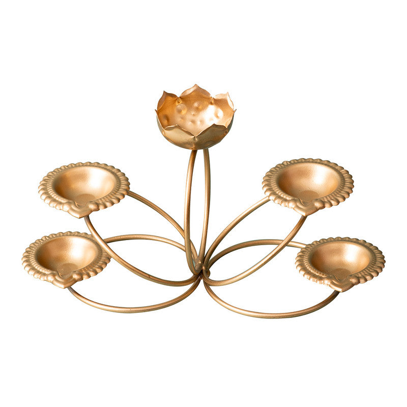 Brass Lotus Urli | Golden