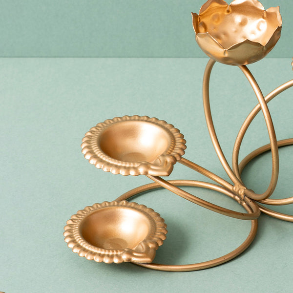 Brass Lotus Urli | Golden