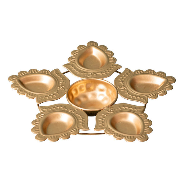 Brass Lotus Urli | Gold Finish