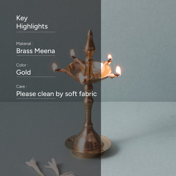 Brass Diya Stand | Golden Finish