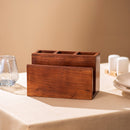 Wooden Cutlery Holder | Brown