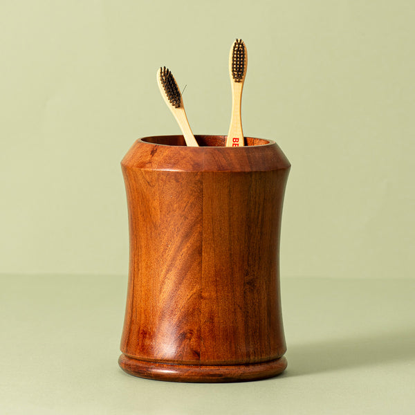 Wooden Spoon Stand | Cutlery Holder | Brown