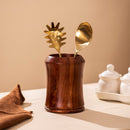 Wooden Spoon Stand | Cutlery Holder | Brown