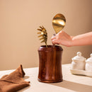 Wooden Spoon Stand | Cutlery Holder | Brown