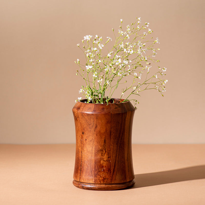 Wooden Spoon Stand | Cutlery Holder | Brown