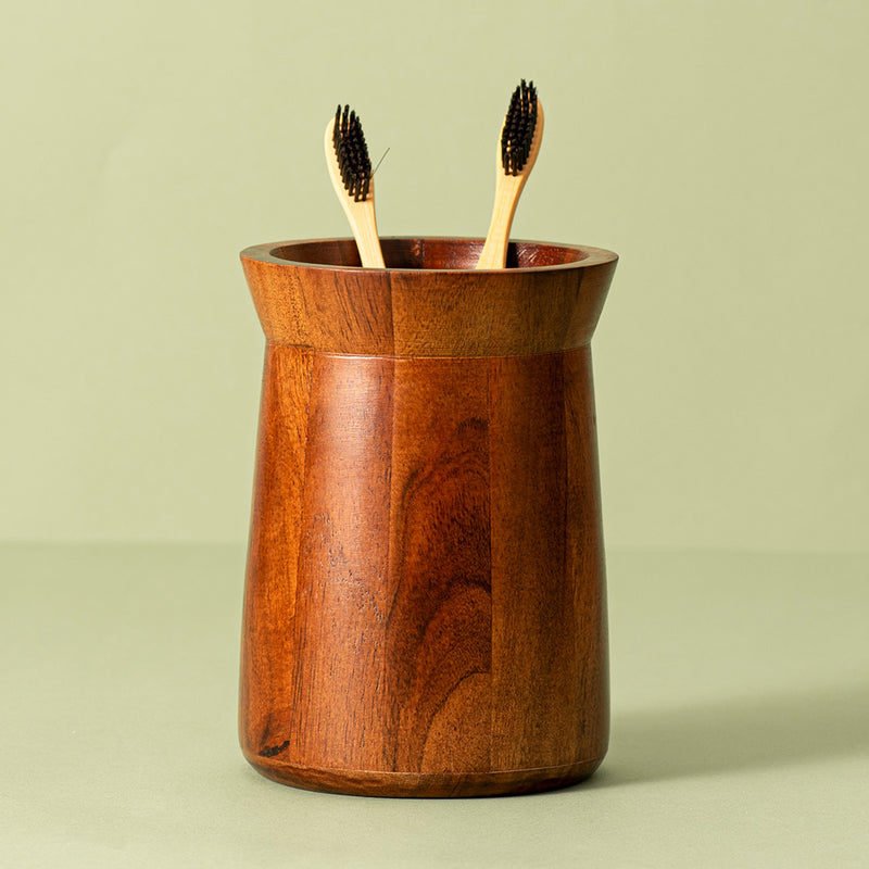 Wooden Modern Cutlery Stand Holder | Brown