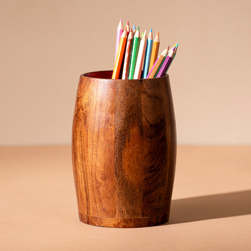 Wooden Cutlery Holder | Multi-tasking | Brown