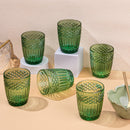 Juice Glasses Set | Transparent Green | 100 ml | Set of 6.