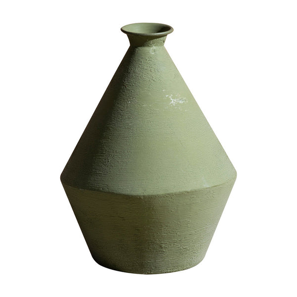 Metallic Vase | Elegant | Sage Green