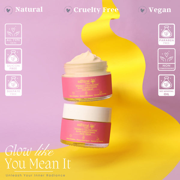 Day And Night Cream | Vitamin C + Glutathione | Glow & Brightening Face | 50 g