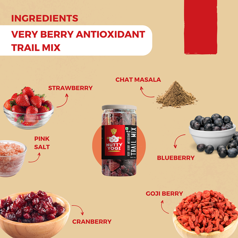 Very Berry Antioxidant Trail Mix | Rich in Antioxidants | Pack of 2 | 100 g Each