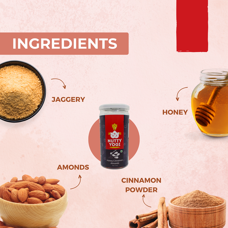 Honey Cinnamon Almonds | Rich in Vitamin E | Pack of 2 | 100 g Each