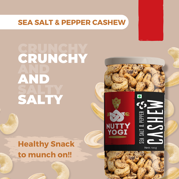 Sea Salt & Pepper Cashew | Pack of 2 | 100 g Each