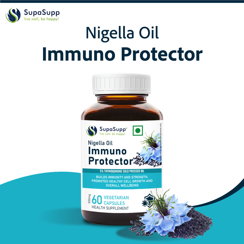 Sri Sri Tattva SupaSupp Nigella Oil | Immuno Protector | Builds Immunity & Strength | 60 Veg Capsules, 500 mg