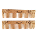 Neem Wood Comb | Brown | Pack of 2