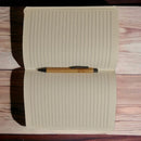 Eco Friendly Gifts | Diary Journal & Pen | Bottle with Cover | Key Holder | Beige | Set of 5