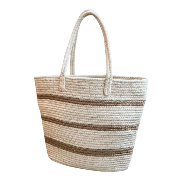 Cotton Rope Tote Bag for Women | Cream