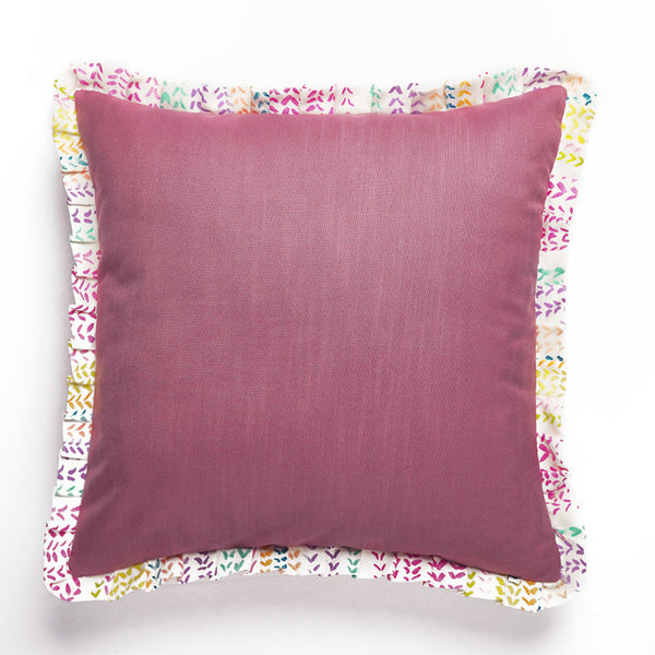 Cotton Cushion Cover | Bird of Paradise | Fuchsia Pink | 20 x 20 Inches