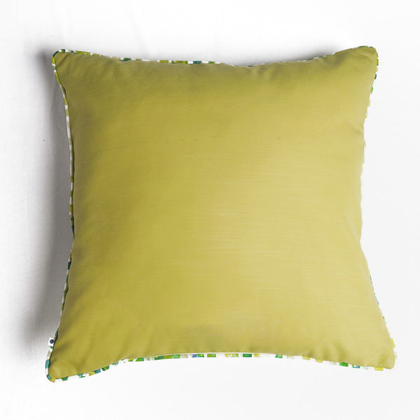 Sprig Cotton Cushion Cover | Lime Green | 20 x 20 Inches