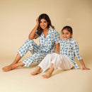 Cotton Night Suit for Kids | Kurta Pajama Set | Elephant Print | Blue