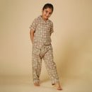 Cotton Night Suit for Kids | Shirt Pajama Set | Printed | Green