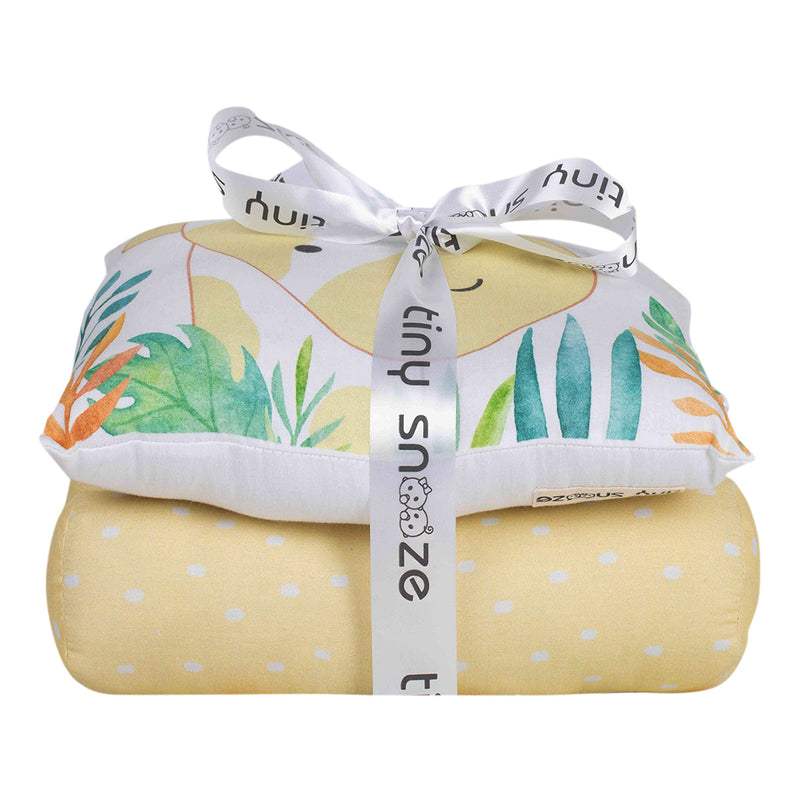 Organic Cotton Baby Pillow & Bolsters | Giraffe Print | Set of 3