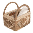 Jute Desk Organiser | Brown & White | 15 cm