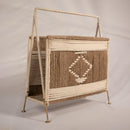 Jute Newspaper Stand | Brown & White | 40 cm